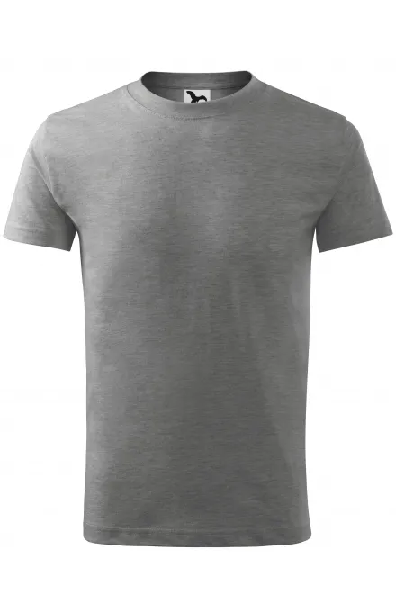 T-shirt simple pour enfants - marbre gris foncé, 134 cm / 8 ans