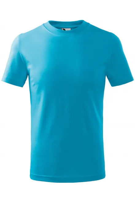 T-shirt simple pour enfants - turquoise, 134 cm / 8 ans