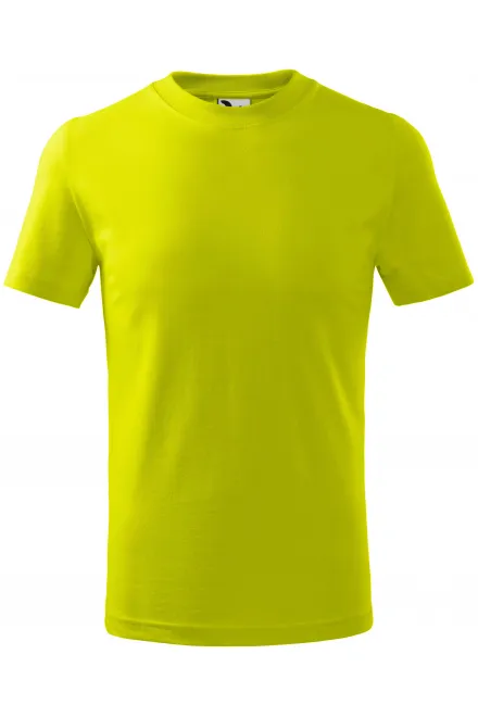 T-shirt simple pour enfants - vert citron, 134 cm / 8 ans