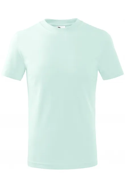 T-shirt simple pour enfants - vert glace, 134 cm / 8 ans
