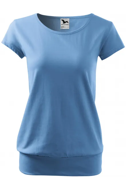 T-shirt tendance pour femme - bleu ciel, XL