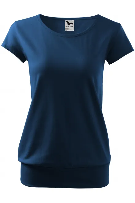 T-shirt tendance pour femme - bleu nuit, XL