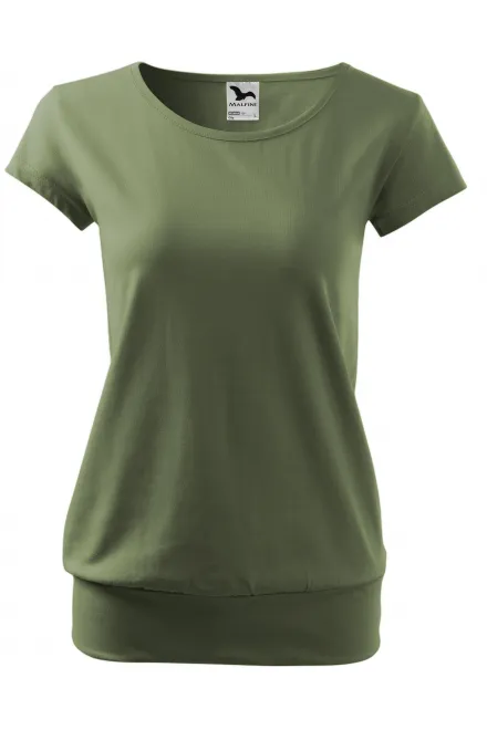 T-shirt tendance pour femme - khaki, XL