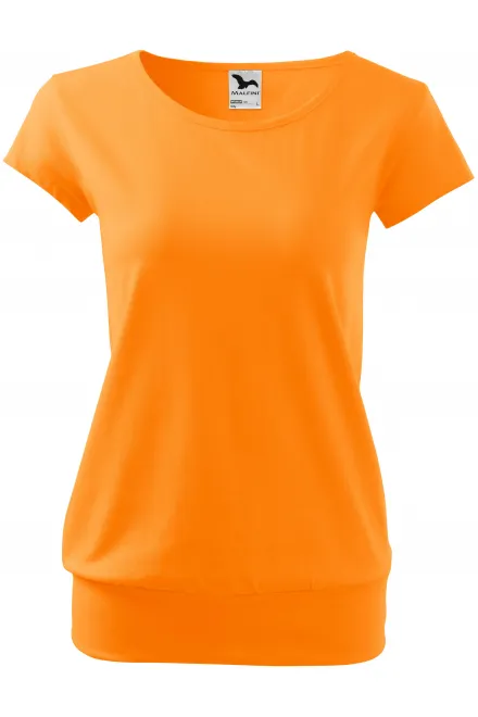 T-shirt tendance pour femme - mandarine, XL