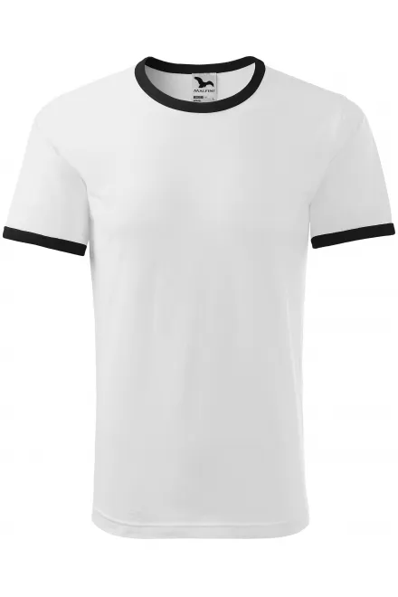 T-shirt unisexe contrasté - blanche, S