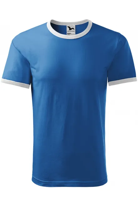 T-shirt unisexe contrasté - bleu clair, S