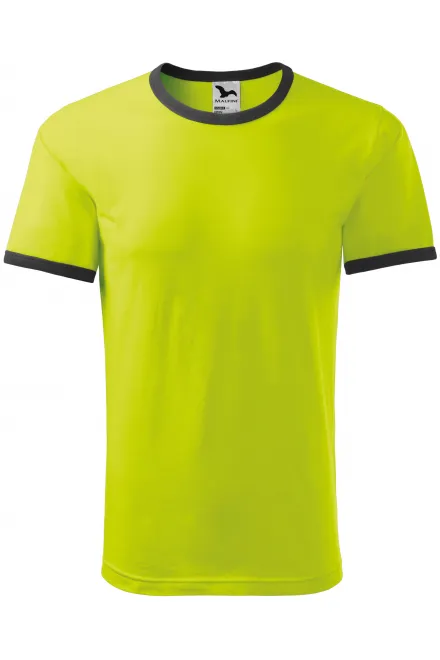 T-shirt unisexe contrasté - vert citron, S