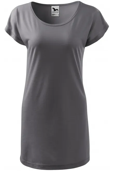 T-shirt/robe longue femme - gris acier, L