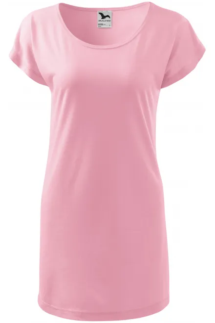 T-shirt/robe longue femme - rose, L