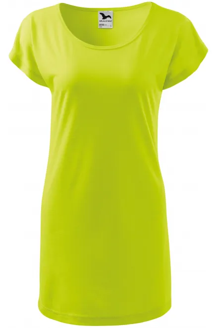 T-shirt/robe longue femme - vert citron, L