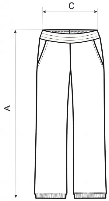 Pantalons de survêtement pour femmes avec poches - tableau des dimensions