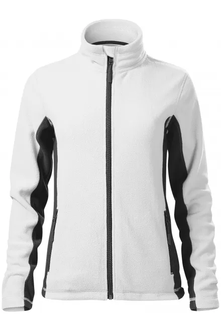 Veste contrastée en molleton pour femme - blanche, M