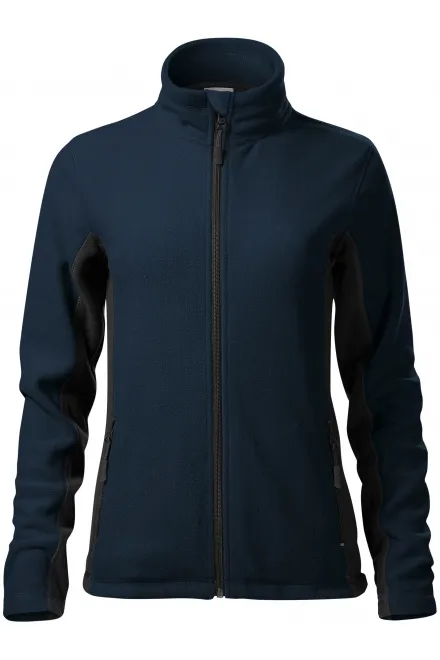 Veste contrastée en molleton pour femme - bleu foncé, M