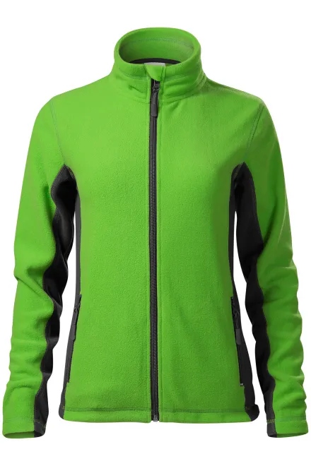 Veste contrastée en molleton pour femme - Pomme verte, M