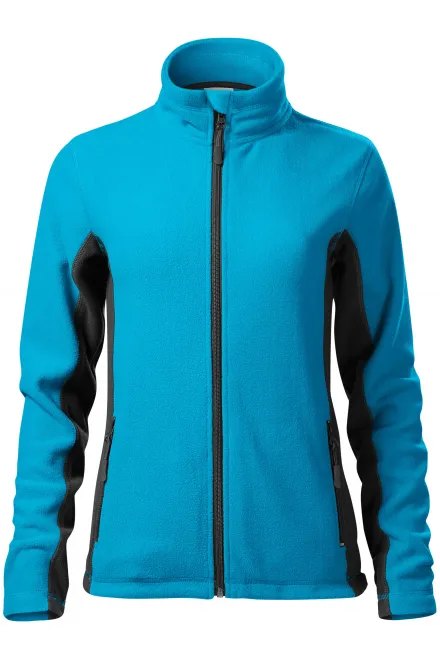 Veste contrastée en molleton pour femme - turquoise, M