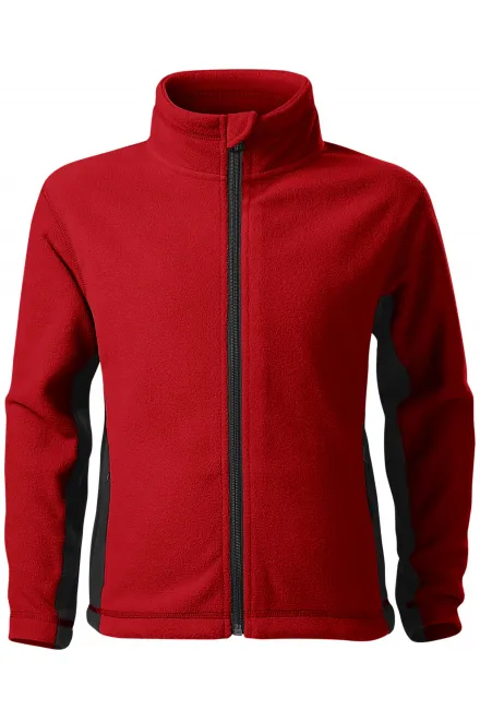 Veste polaire enfant contrastée - rouge, 158 cm / 12 ans
