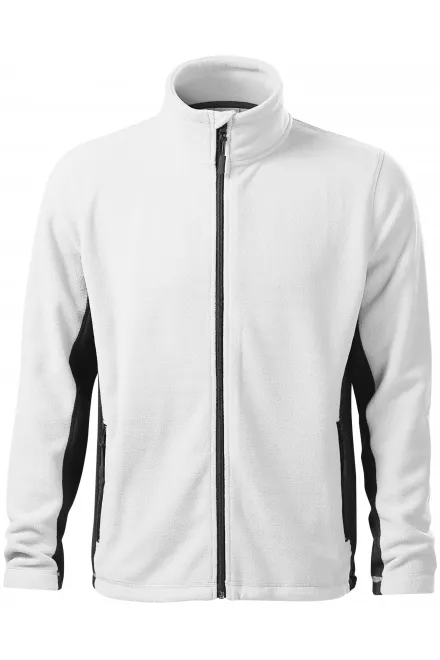 Veste polaire homme contrastée - blanche, 4XL