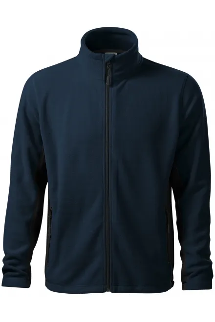 Veste polaire homme contrastée - bleu foncé, 4XL