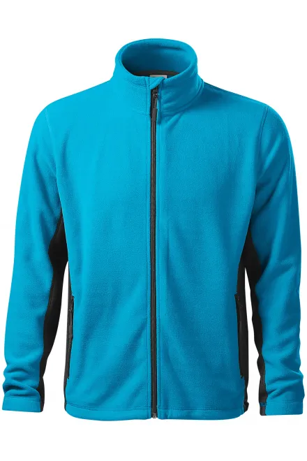 Veste polaire homme contrastée - turquoise, 4XL